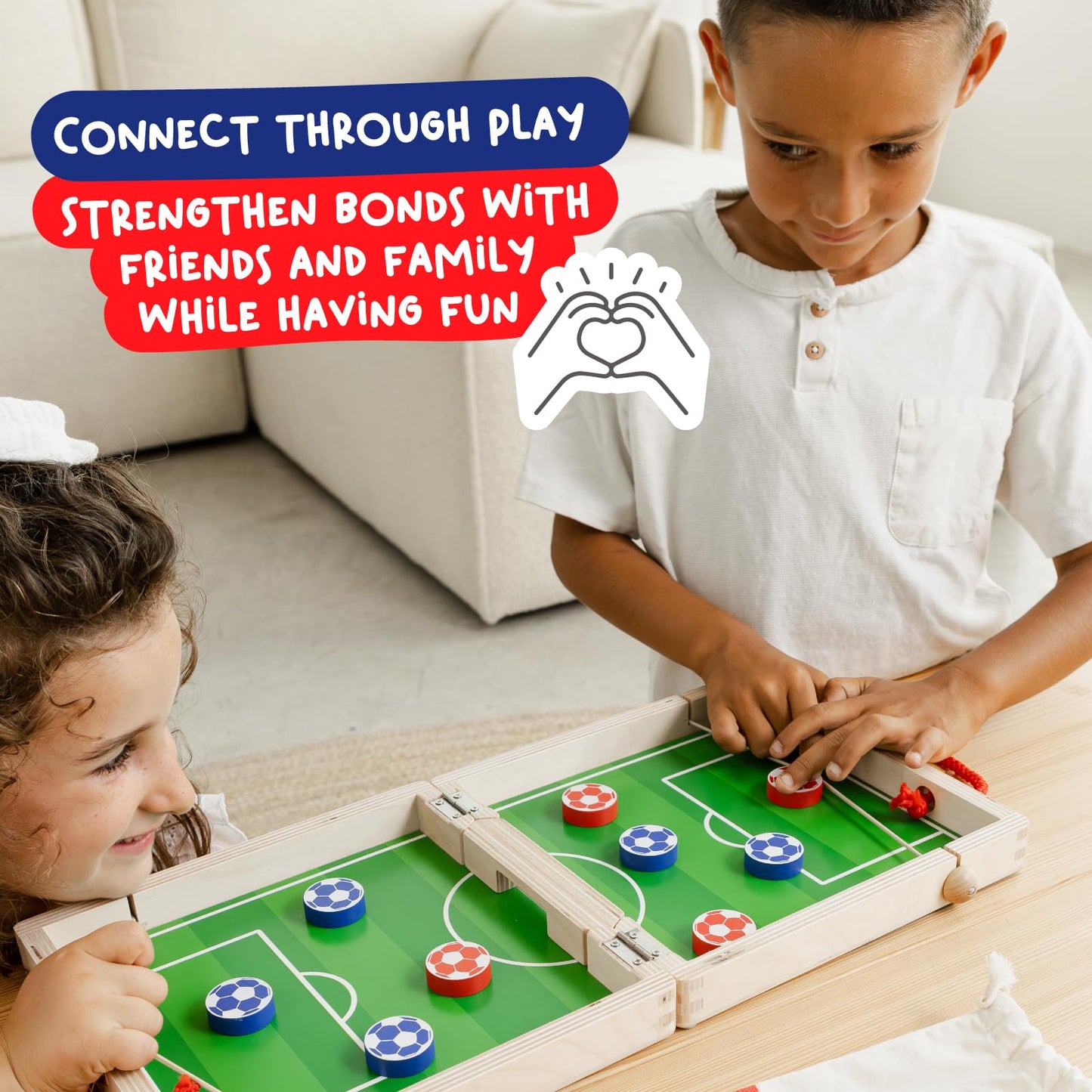 Nene Toys Sling Goal – Wooden Sling Puck Game for Kids & Adults | Portable, Fast-Paced Family Fun
