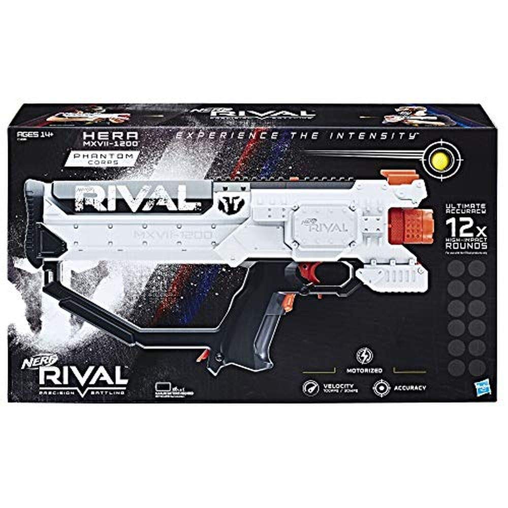 Nerf Rival Hera MXVII 1200 White Combat Blaster | Elite Rival Battle Gear