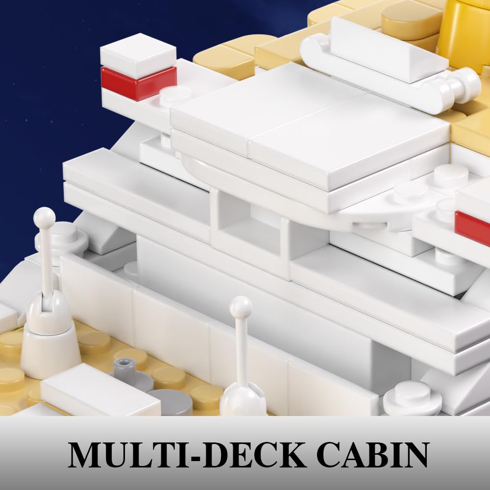 NETEHU Titanic Boat Model Building Set • 1465 Pieces – DIY Cruise Ship Toy