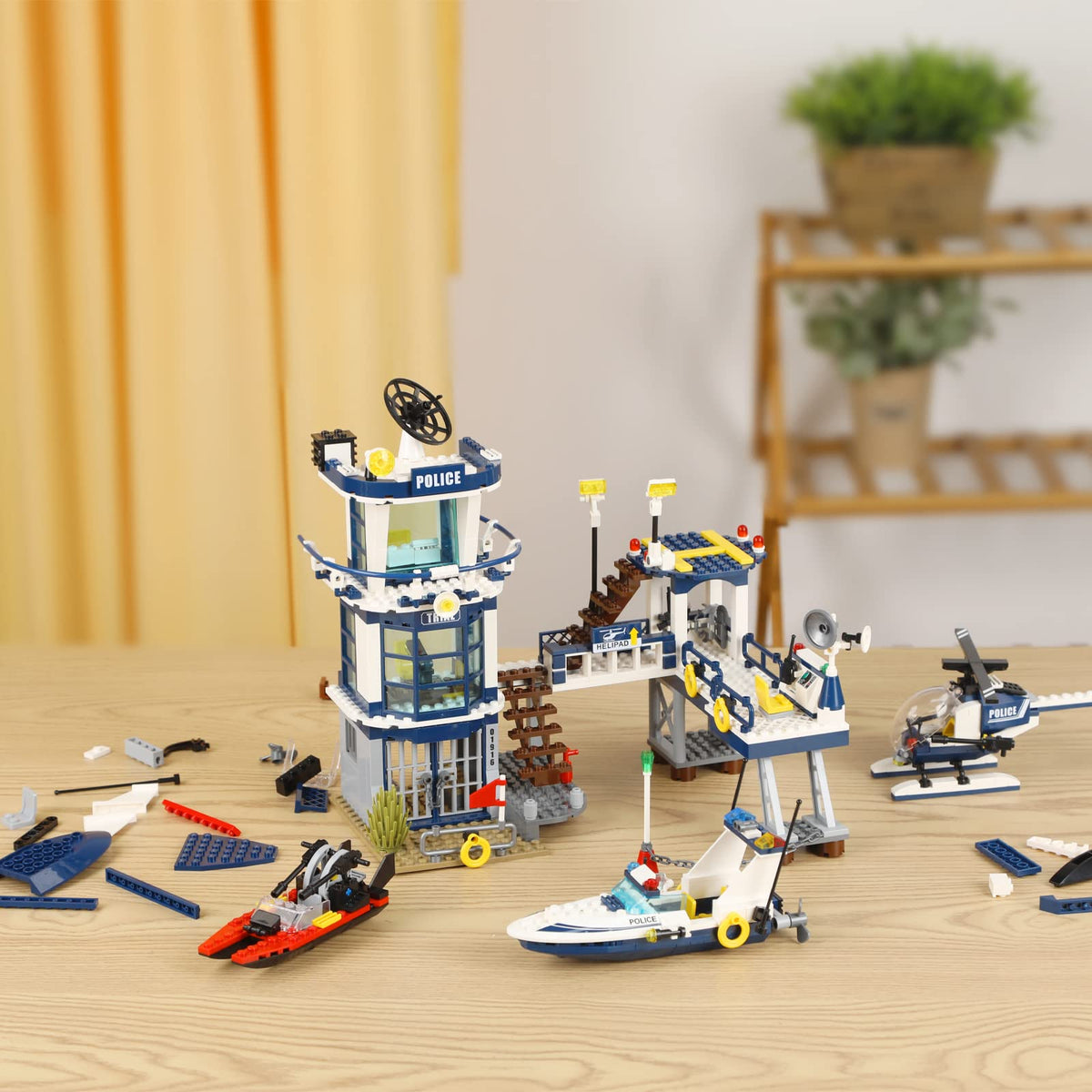 NEWABWN City Police Station STEM Building Set – 565 Pieces, LEGO-Compatible Kit for Kids 6-10