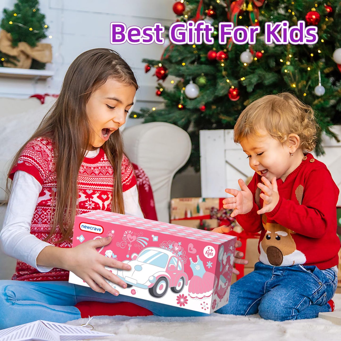 Newcrave 7-in-1 Carrier Truck & Cars Toy Set – Lights & Music for Ages 1–4