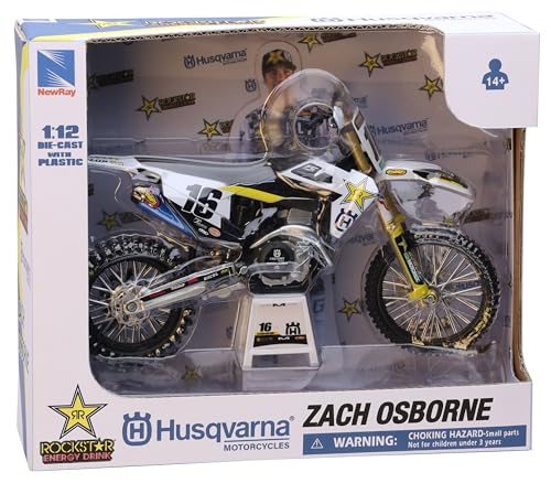 NewRay FC450-16 Zach Osborne 1/12 Diecast Motorcycle Model – Blue (Licensed Rockstar Energy)