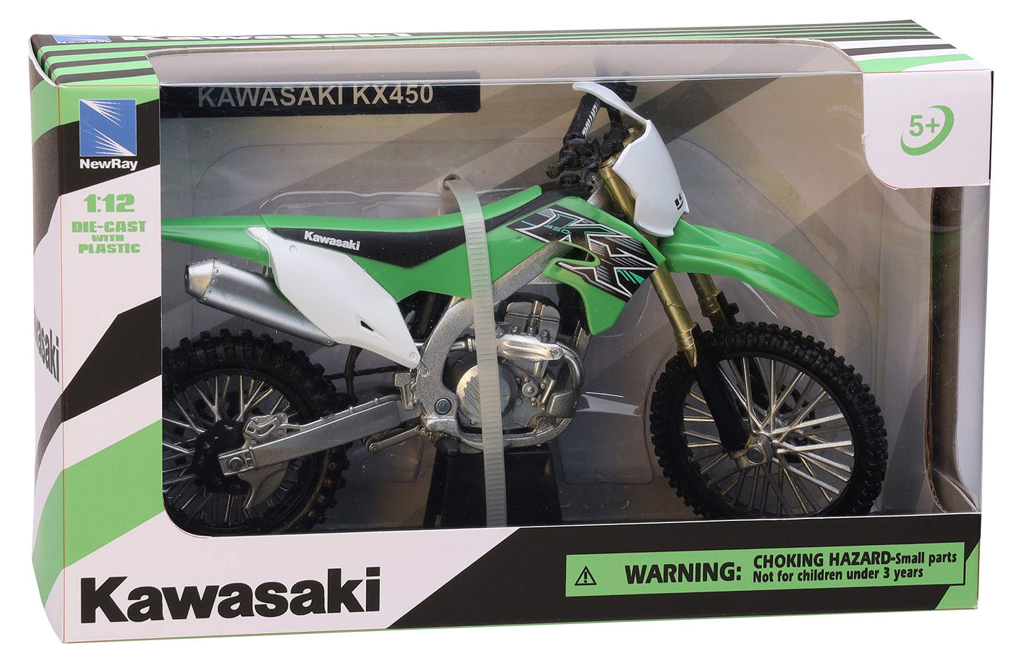 NewRay Kawasaki KX 450F 1/12 Diecast Motorcycle – Green Collectible Model
