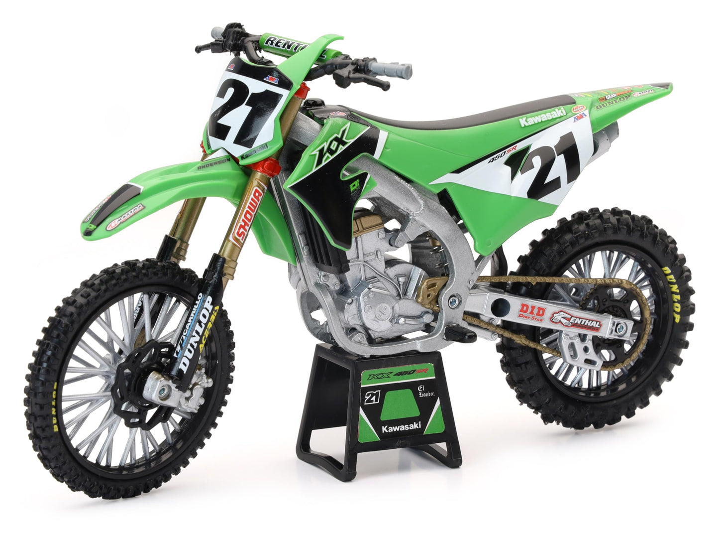 NewRay Kawasaki Race Team Bike Replica Jason Anderson 1:12 Scale