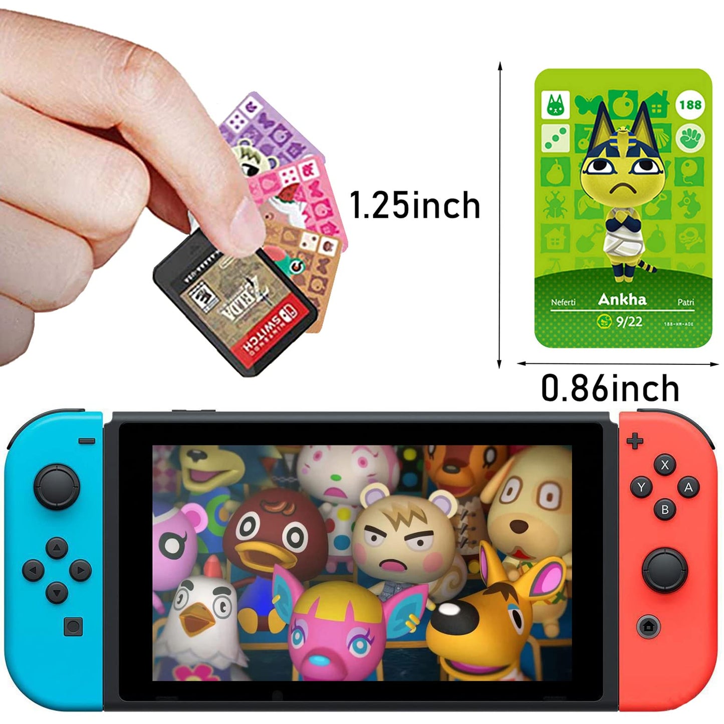 36Pcs NFC Villager Animals Cards – Waterproof Mini NFC Cards with Built-In Chip