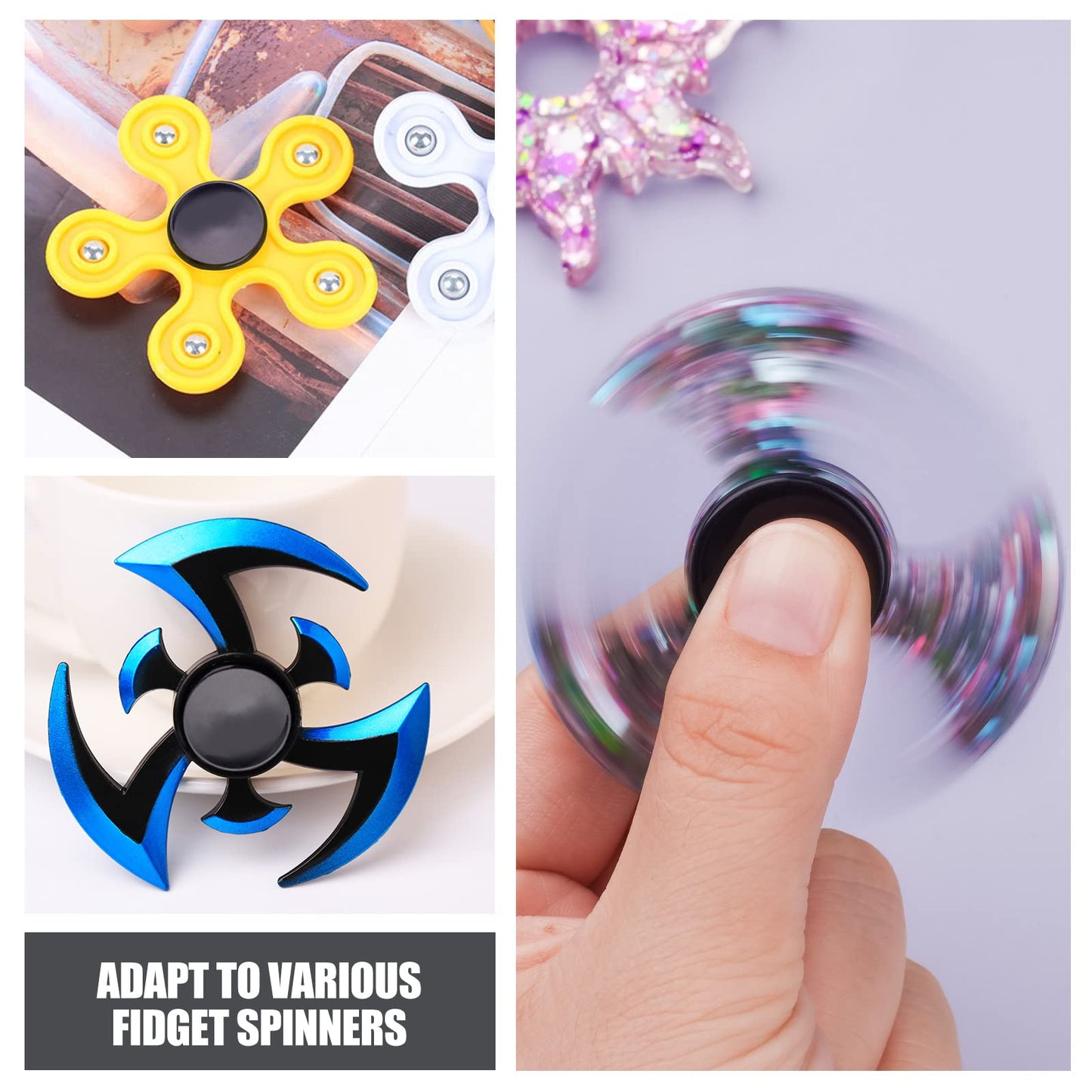 NiArt 20 Pack Fidget Spinner Bearing & Cap Replacement Set – MR137 13x7x4mm Chrome Steel Bearings