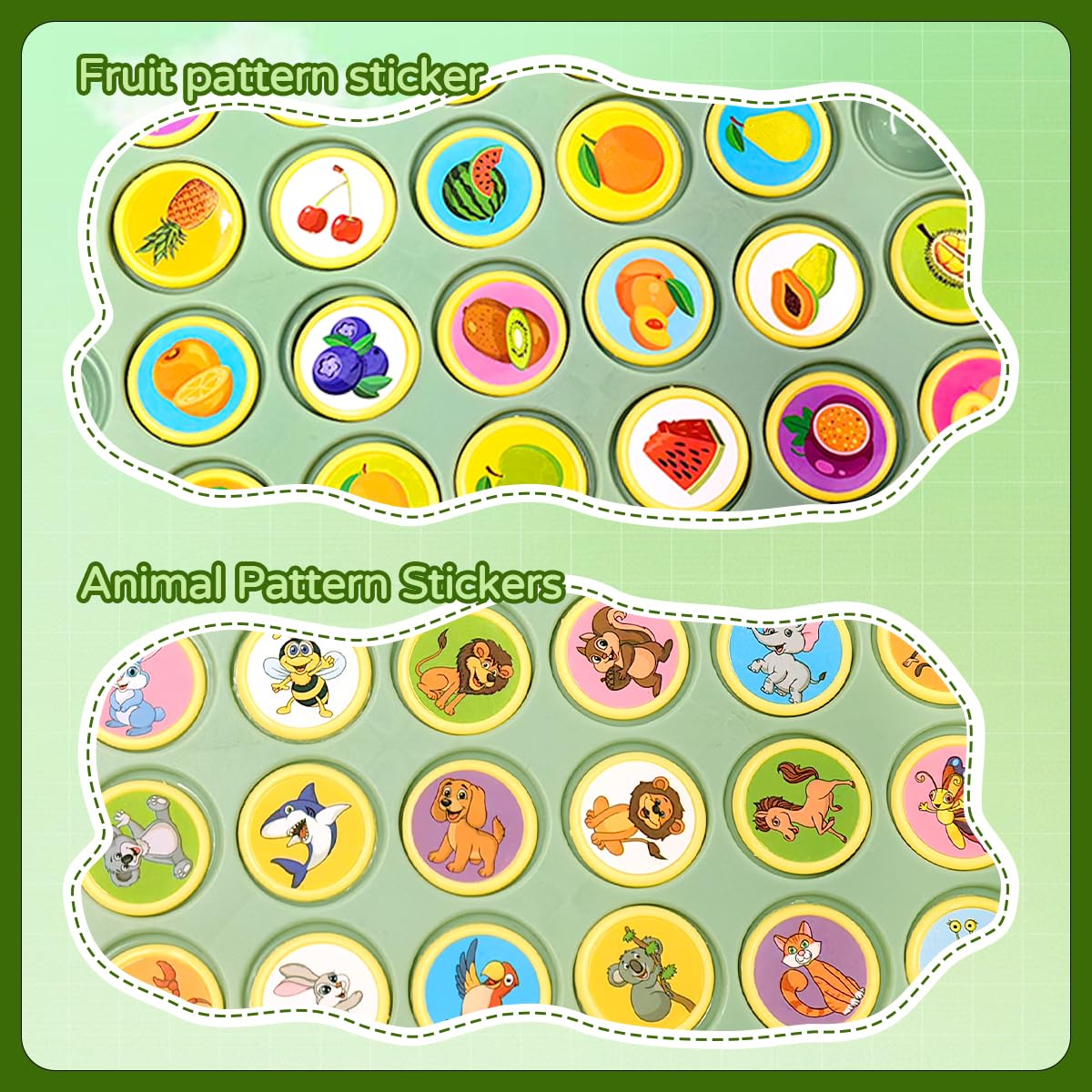 Niifawh 104PCS Flip Chess Memory Game – Fruit and Animal Edition for Kids