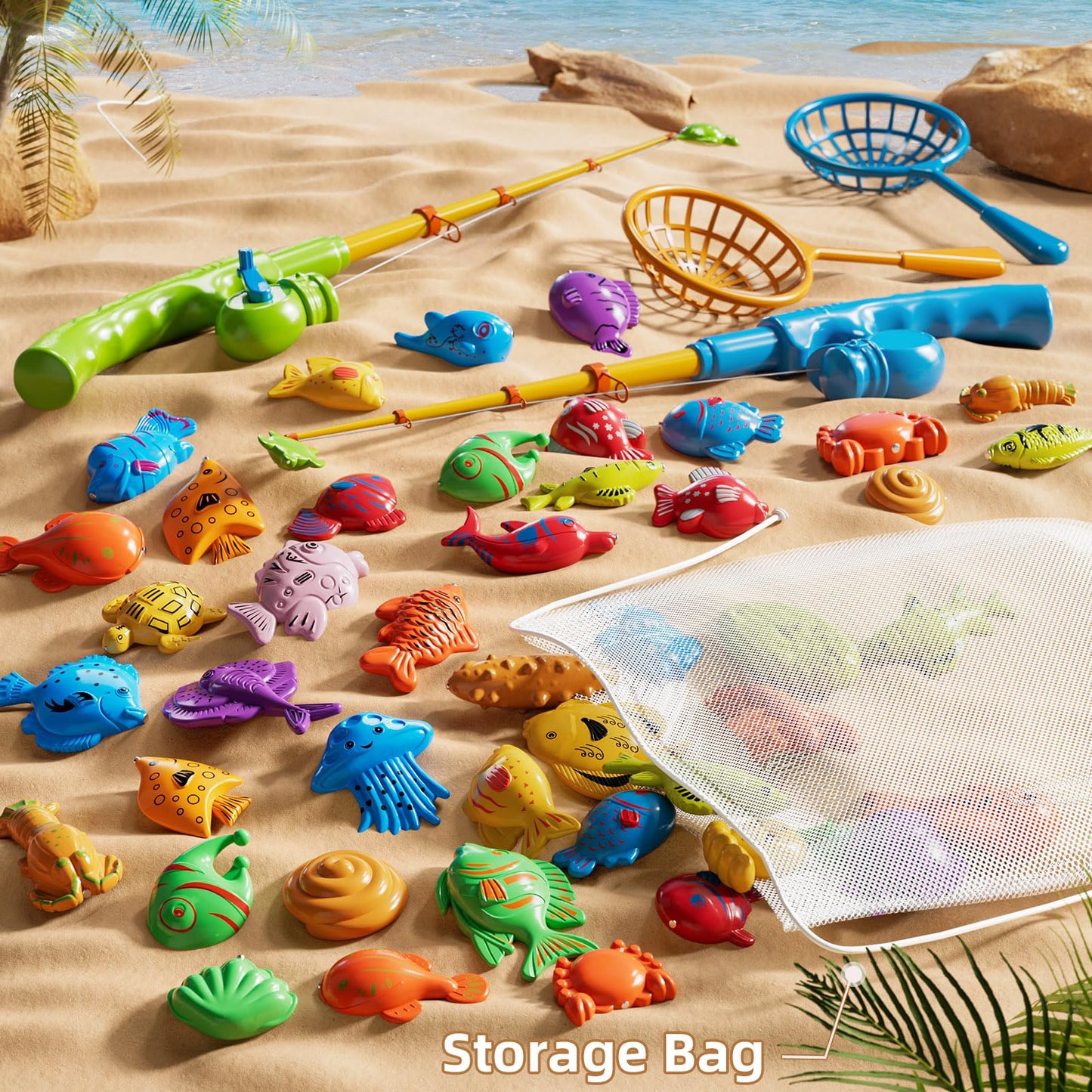 NIPLOOOW Magnetic Fishing Game – Multi-Player Pool Toy for Kids Aged 3-8