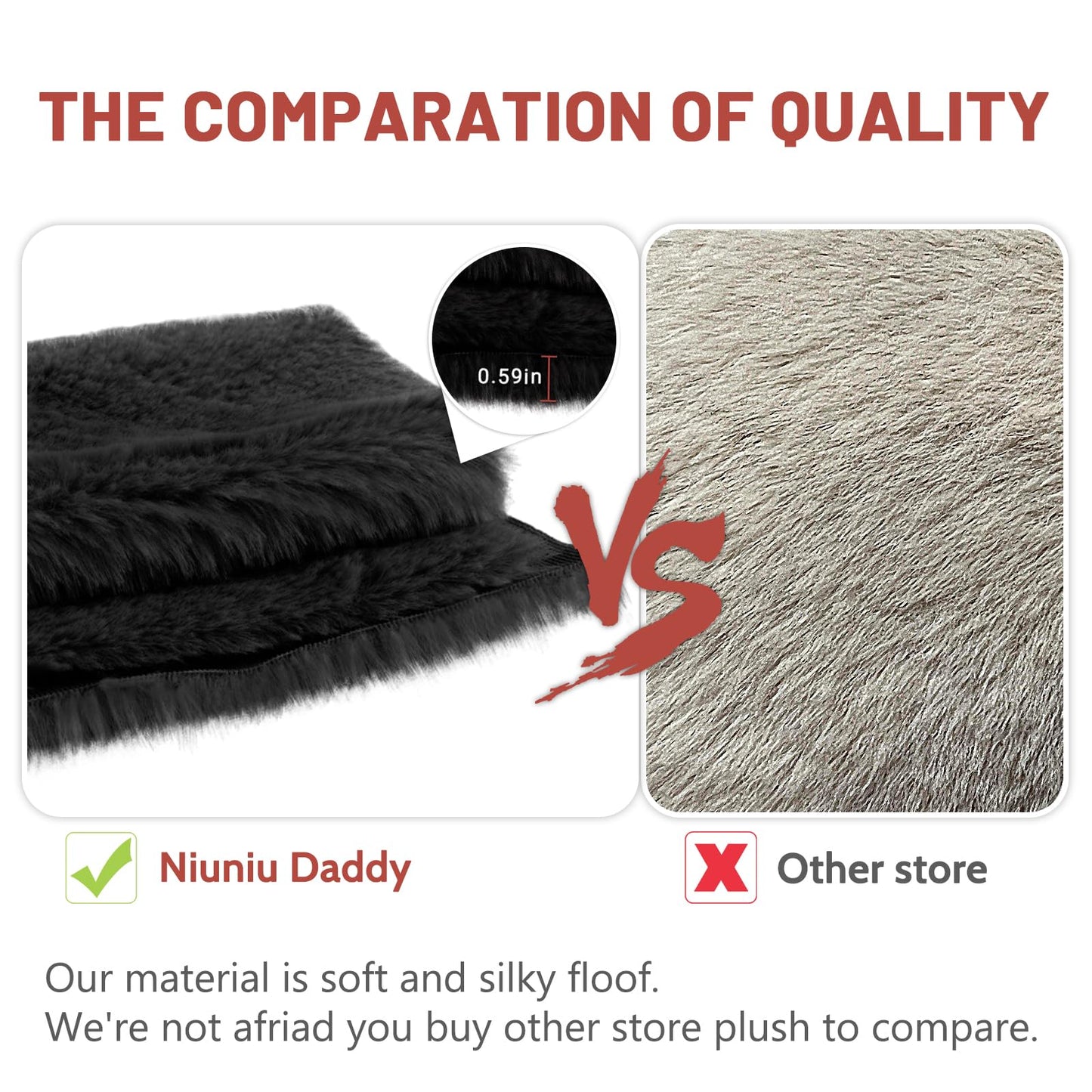Niuniu Daddy 20-inch Panda Weighted Plush — 3.3 lb Heavy Beads Body Pillow for Kids & Adults