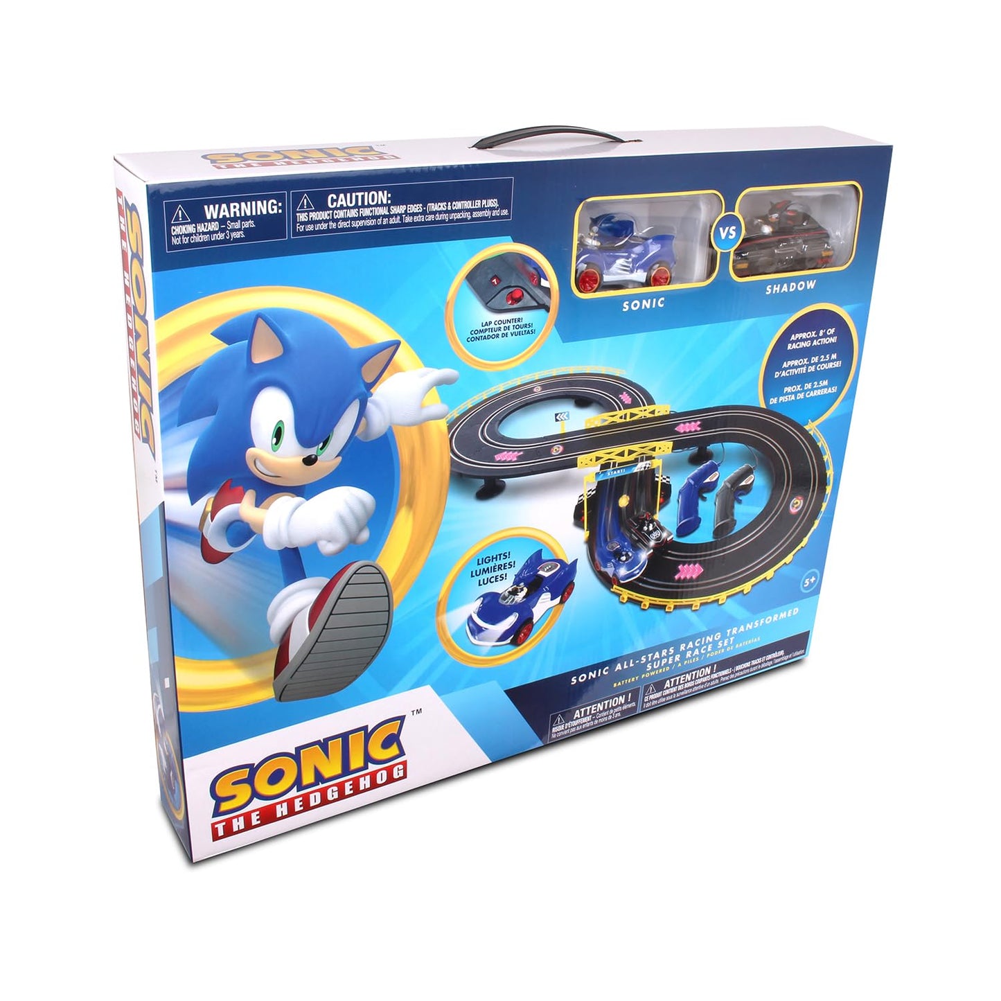 NKOK Sonic & Shadow Race Track Set with Lights & Lap Counter
