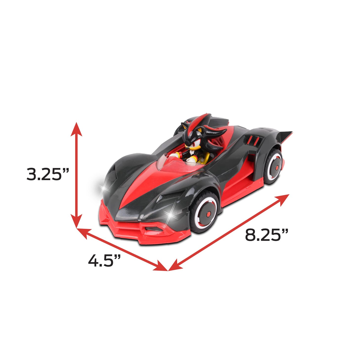 NKOK Team Sonic Racing Shadow Hedgehog RC Car – Turbo Boost, 2.4GHz, Working Lights