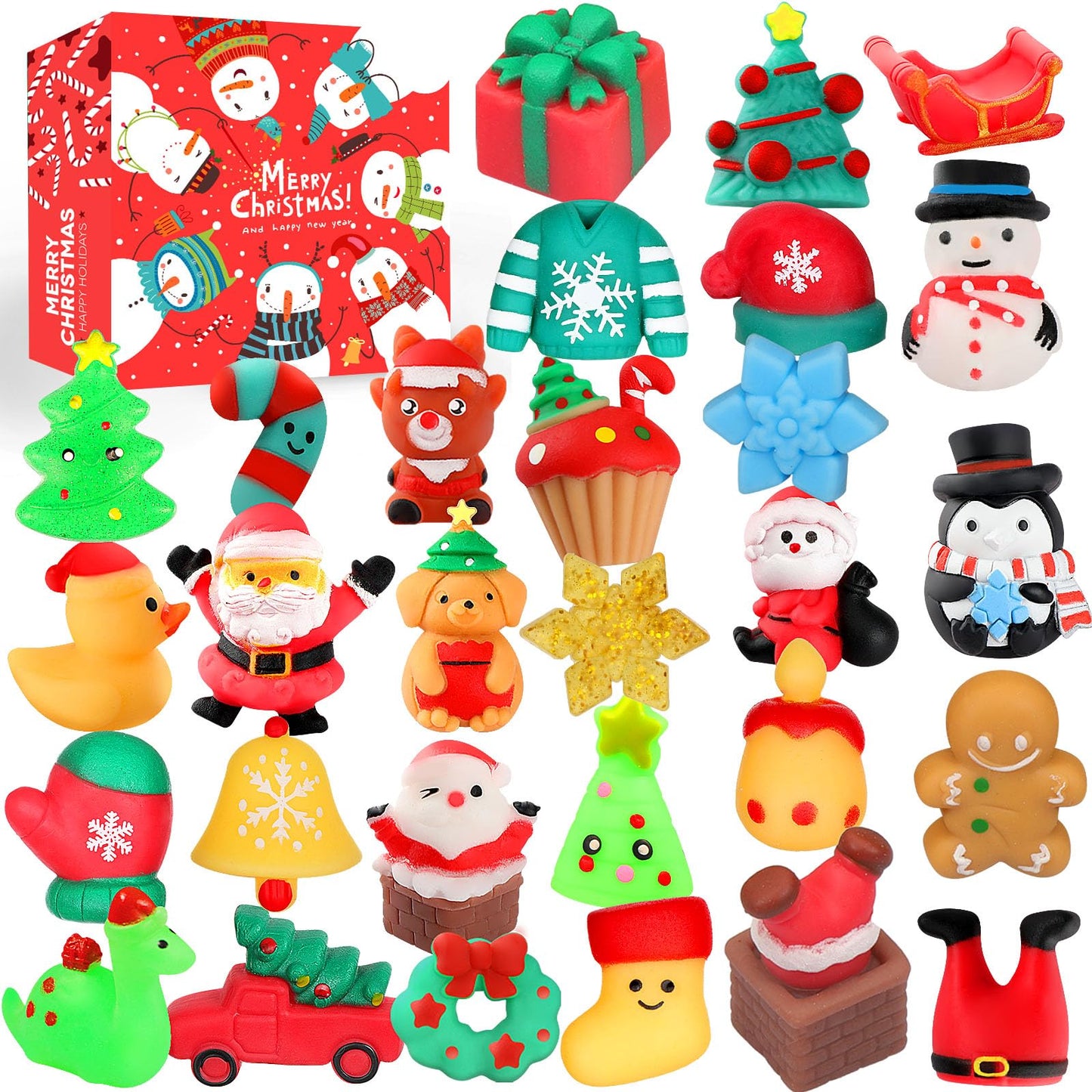 Nobasco 26-Pack Christmas Mochi Squishy Toys | Party Favors, Goody Bags & Classroom Rewards