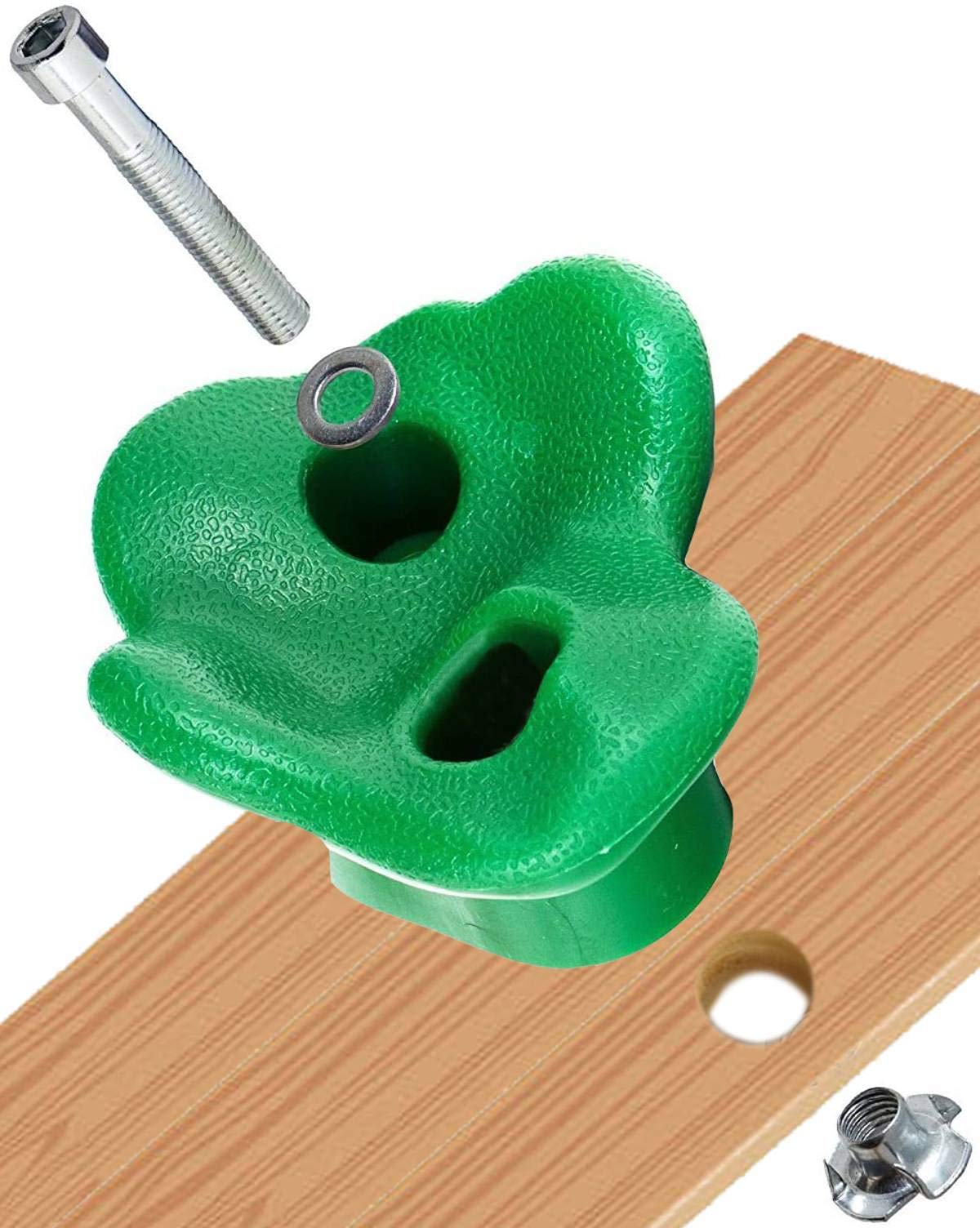 NOSTIFY 25 Pcs Pig Nose Rock Climbing Holds with Blue & Green Handles – Hardware Included