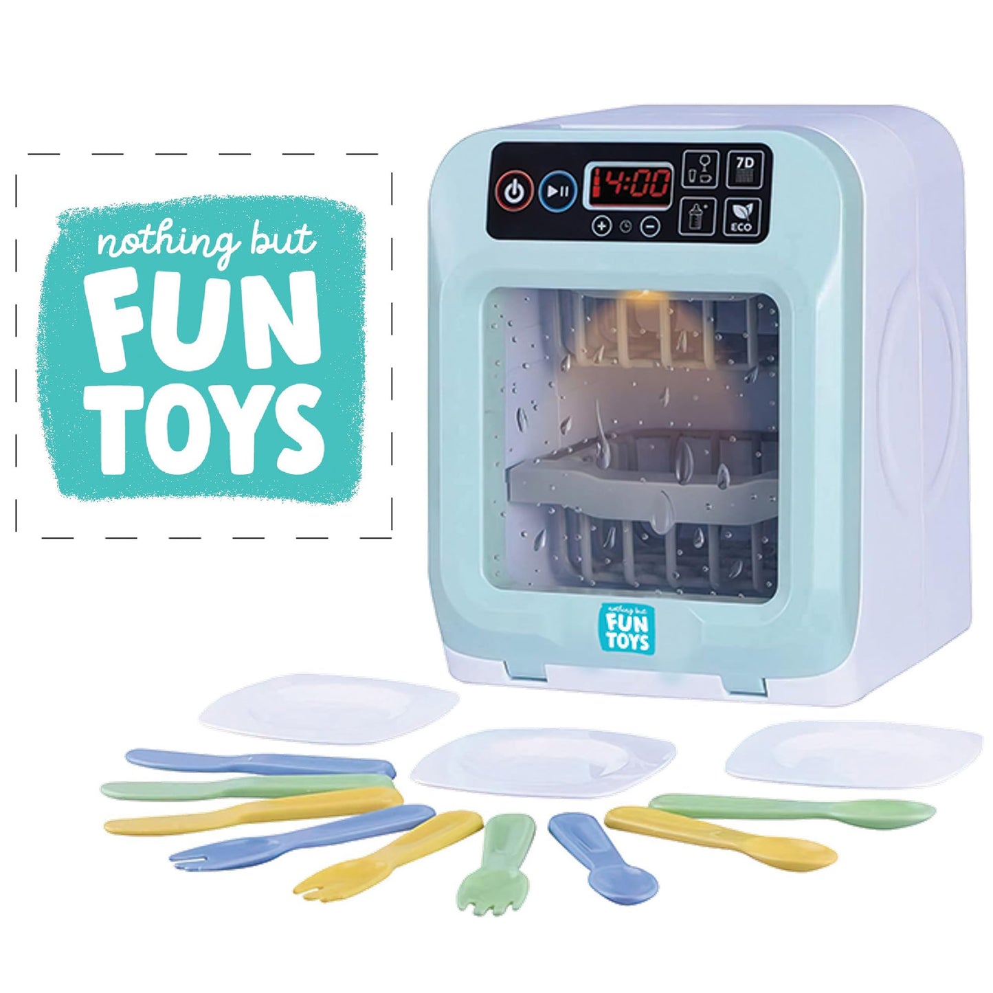 Nothing But Fun Toys My First Dishwasher Lights & Sounds Playset — Pretend Kitchen Toy for Ages 3+