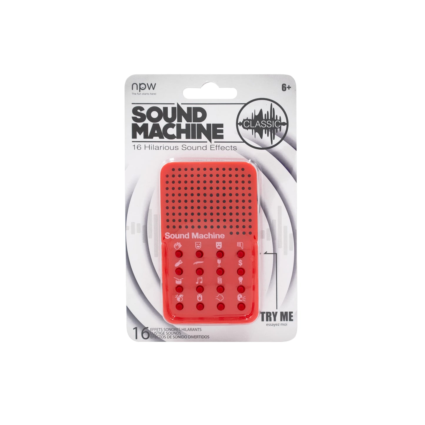 NPW Classic Sound Machine – Portable Prank Toy with 16 High-Fidelity Sounds
