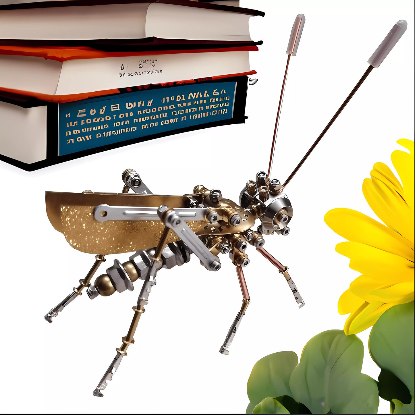 NUOSHANZS Mechanical 3D Insect Cricket Brass Puzzle Kit - Steampunk DIY Gift for Adults