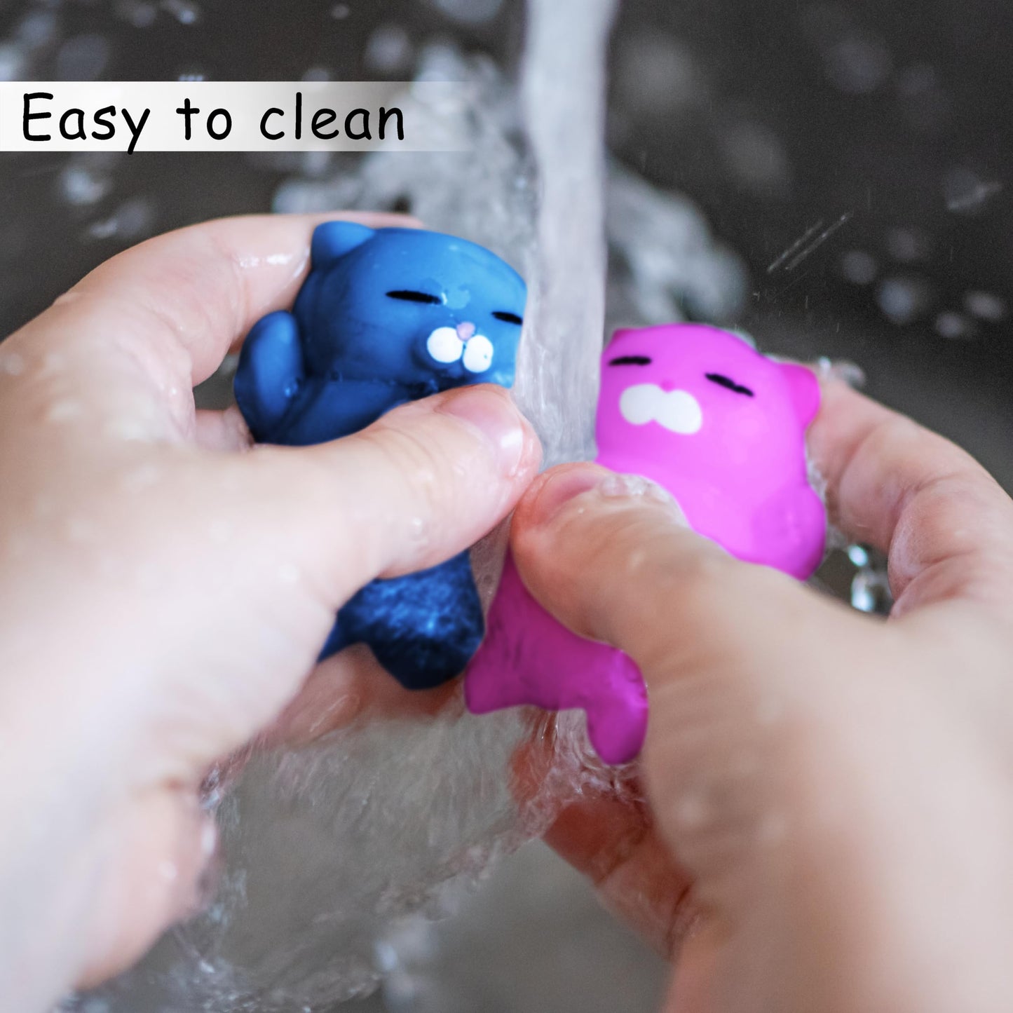 Nutty Toys Squishy Cat Set – 2-Inch Soft Silicone Kawaii Kitties for Focus & Stress Relief | Gift Idea