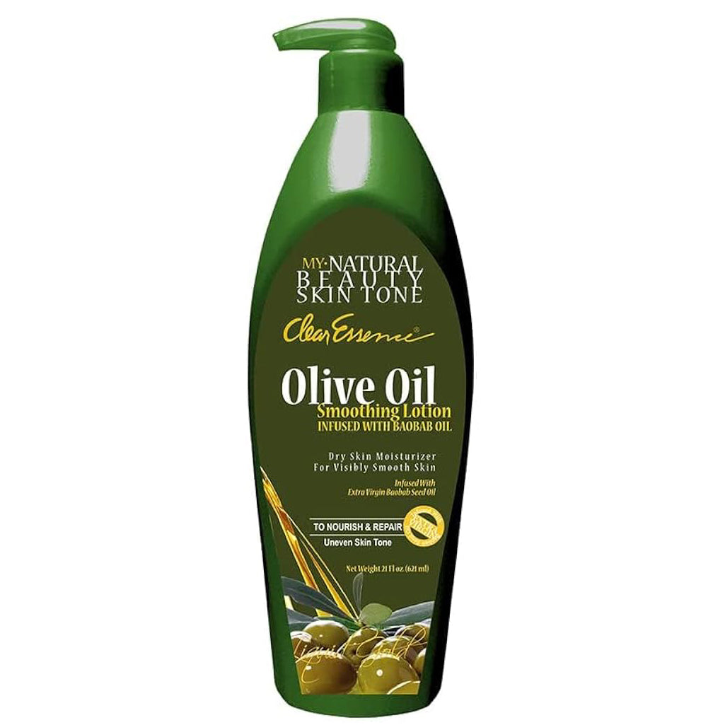 Clear Essence Olive Oil Smoothing Lotion Deeply Hydrating & Smoothing for Dry & Dull Skin 21 oz