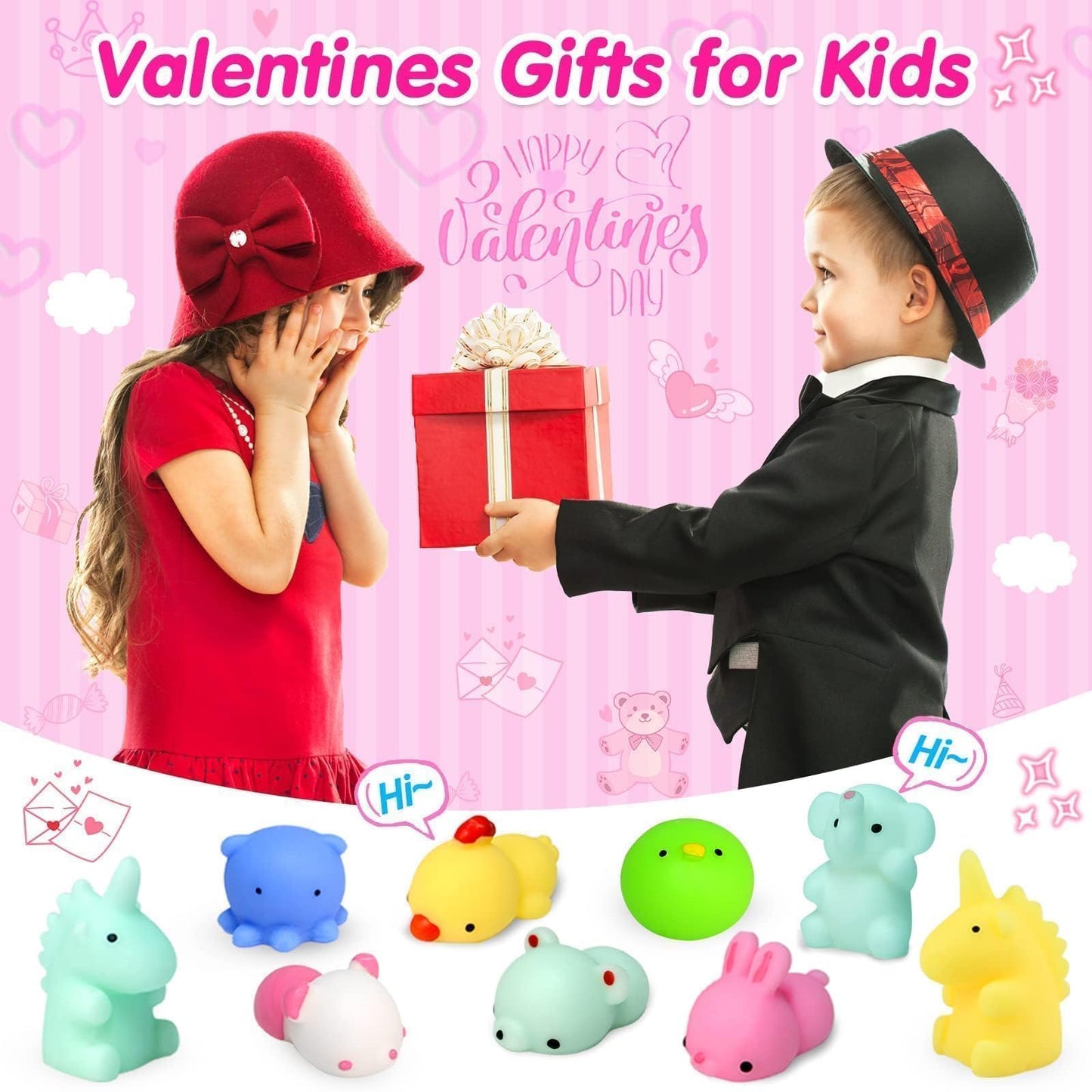 OCATO Squishies 40pcs Mochi Squishy Toys – Party Favors & Fidget Toys for Kids