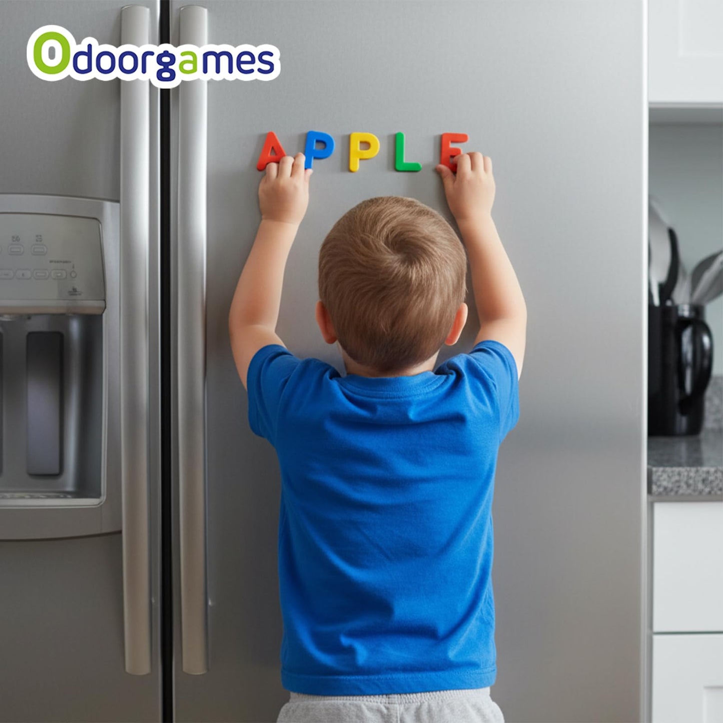 Odoorgames 104-Piece Magnetic Uppercase Letters – Alphabet Magnets for Whiteboard and Fridge