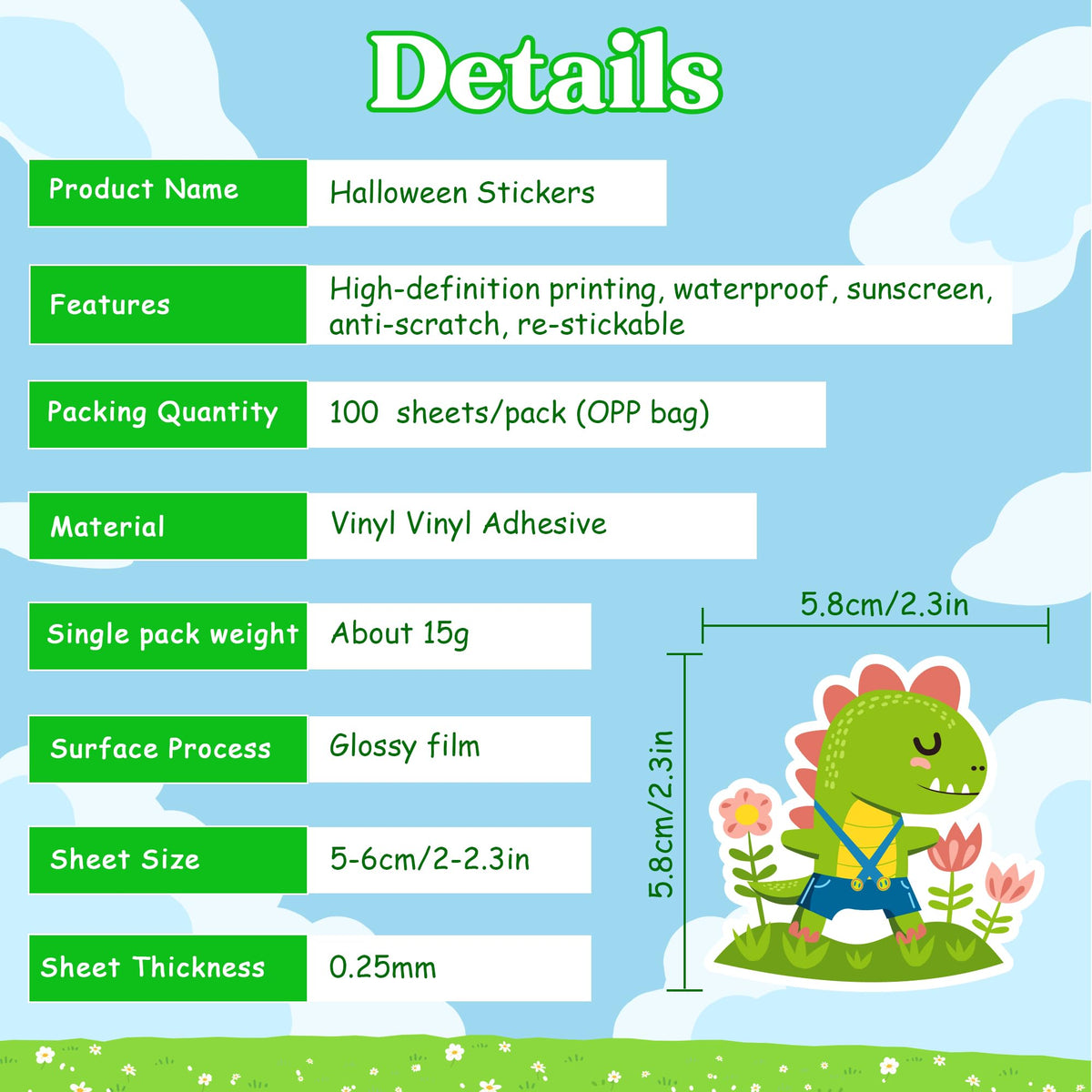 OHOME Spring Stickers | 100 PCS Floral Vinyl Stickers for Kids, Spring Crafts & Party Favors