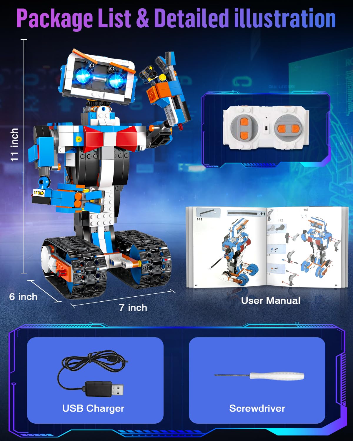 okk STEM Robot Toys for Kids 8-12 | Build, Code, and Control with App & Remote