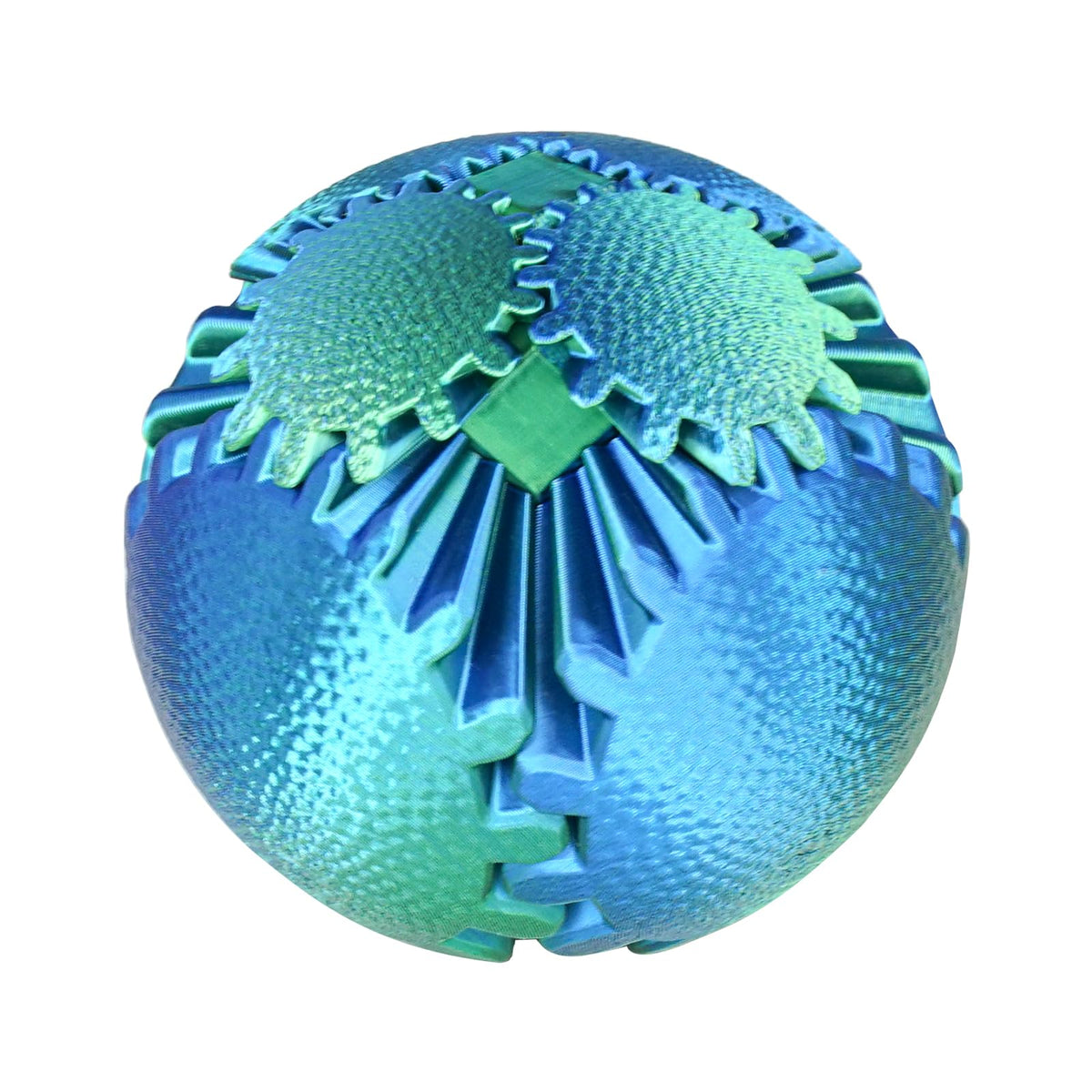 Olee Odee Gear Ball Fidget Toy – Steampunk Gear Sphere 2.5 Inch – Portable Stress Relief, Eco PLA