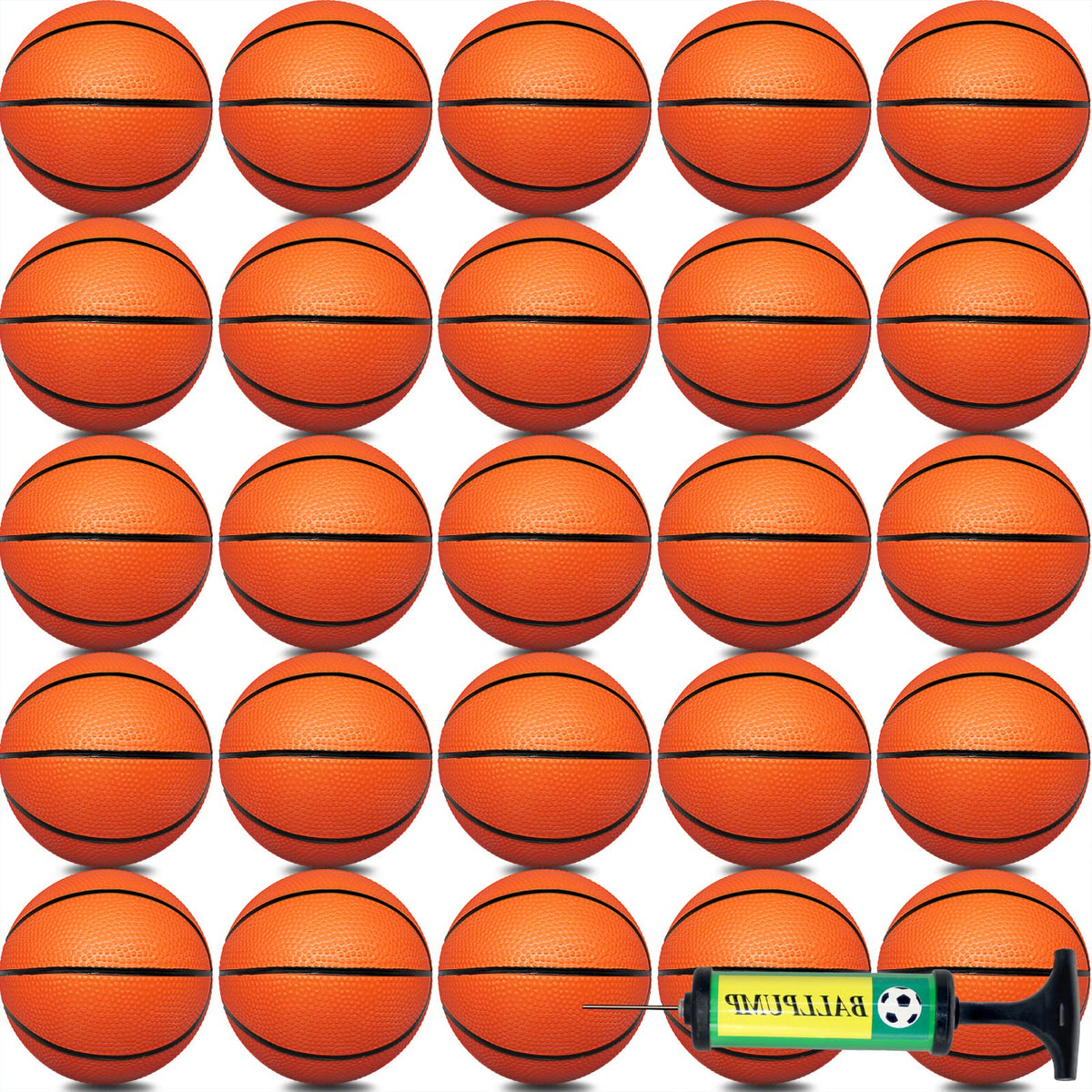 Oleitodh 40Pcs Mini Basketball Set – 6-Inch Balls with Pump for Over-the-Door Hoops