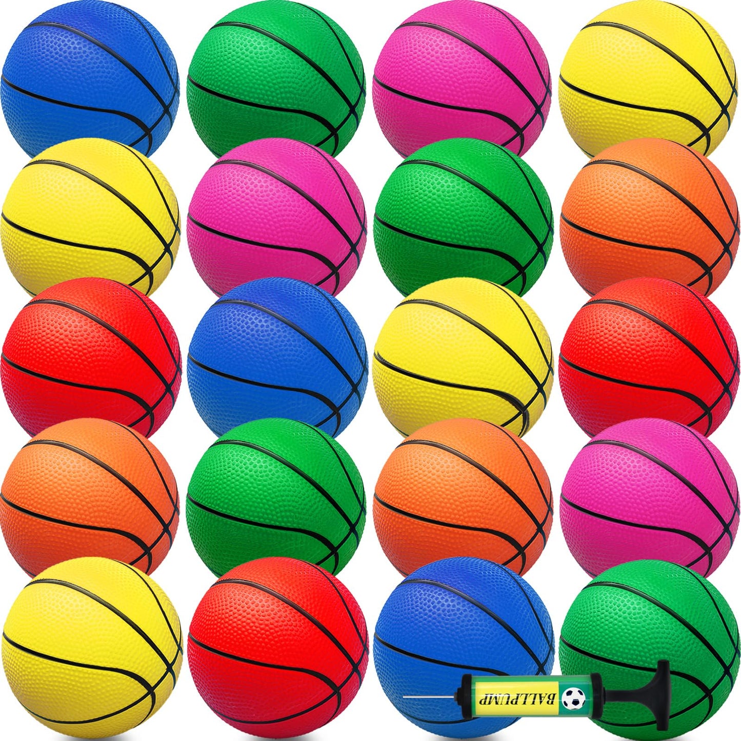 Oleitodh 42Pcs 6" Mini Basketball Set – PVC Soft Balls for Indoor & Outdoor Fun