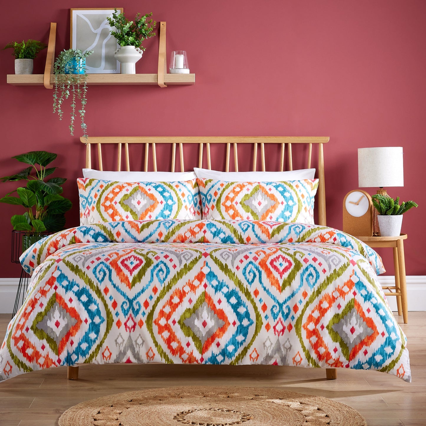 OLIVIA ROCCO Duvet Cover Set Peru-Inspired Ultra-Soft Cotton Blend With Pillowcases