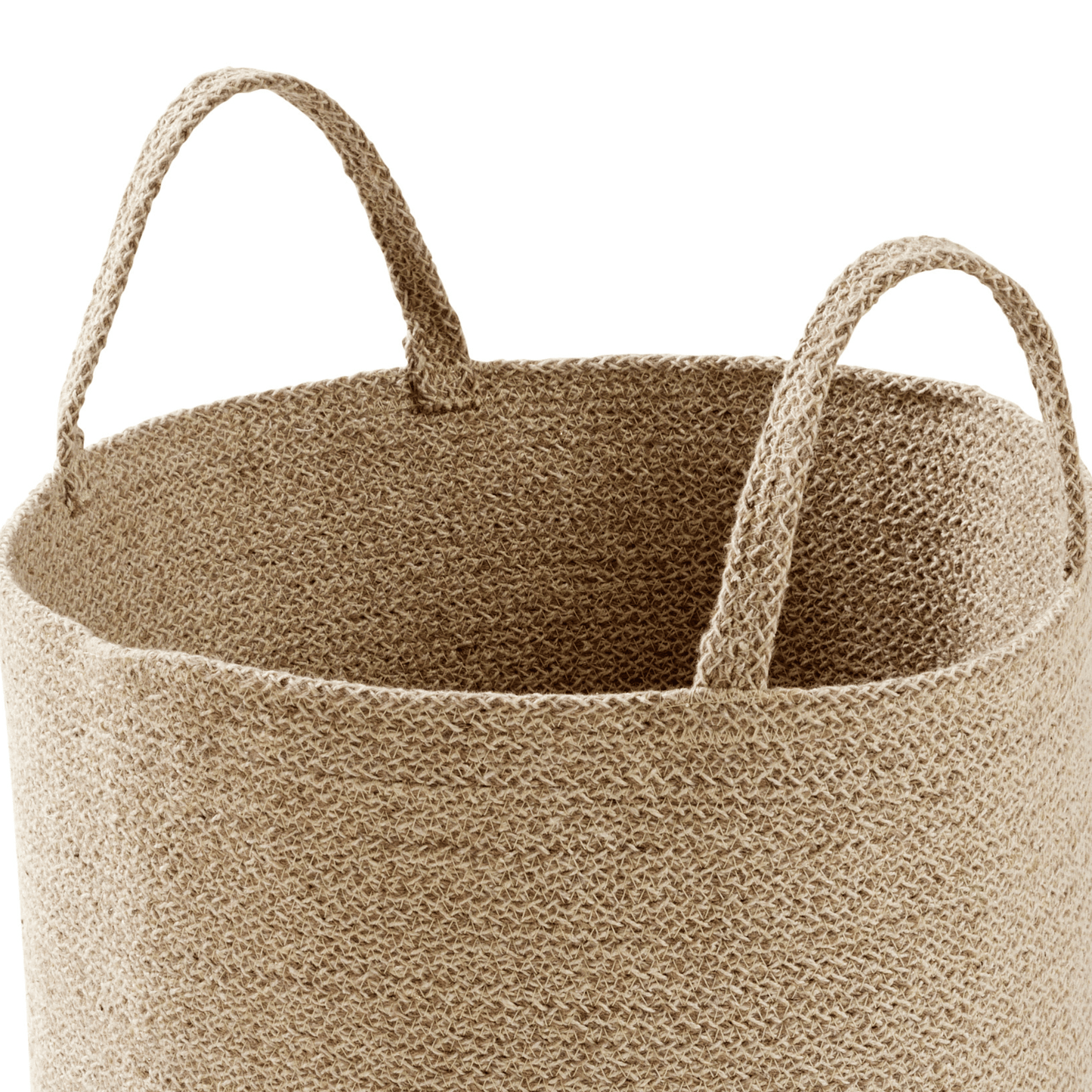 OLIVIA ROCCO Large Woven Cotton Laundry Basket With Handles Durable Rope Storage Bin