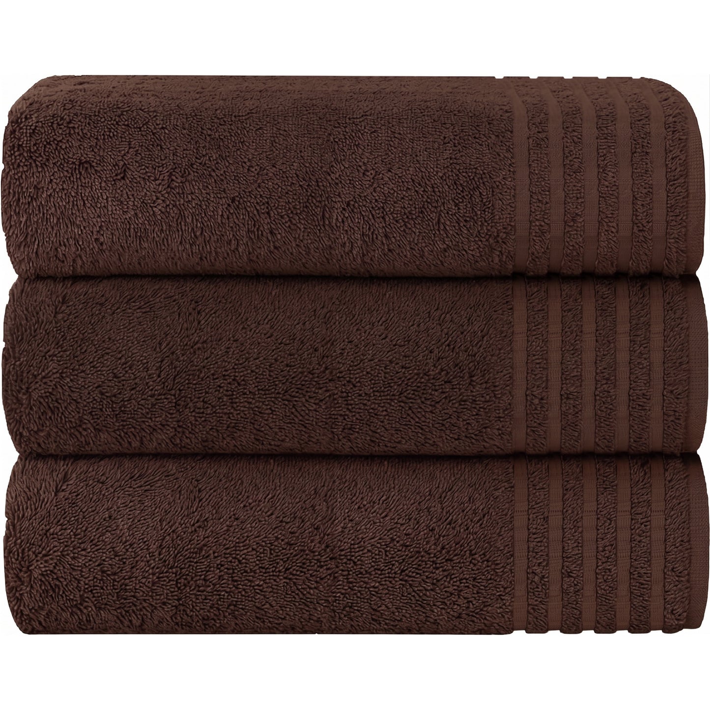 OLIVIA ROCCO Monaco 3 Pack Extra Large Bath Sheets 500GSM 100% Cotton Highly Absorbent