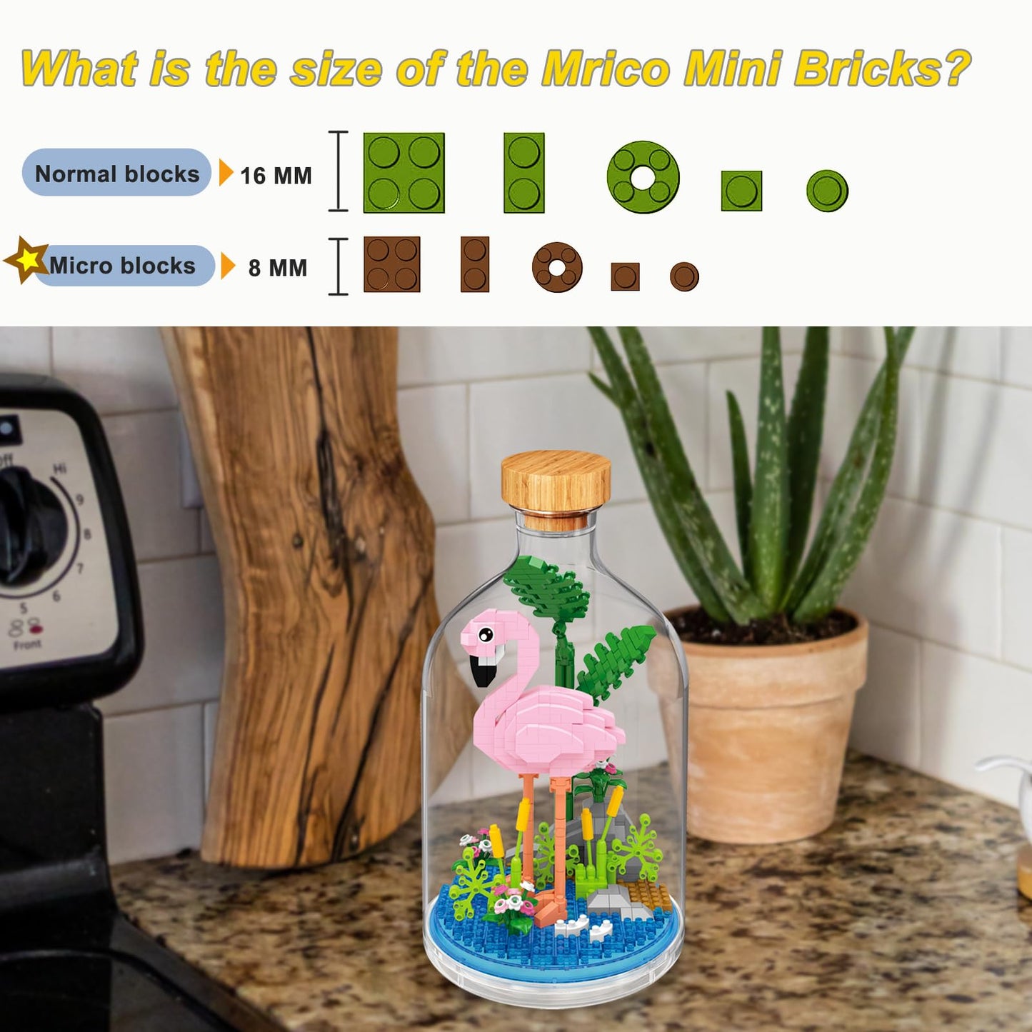 OLTLYUNH Flamingo Toy Building Set – Creative Mini Animal Friend Kit