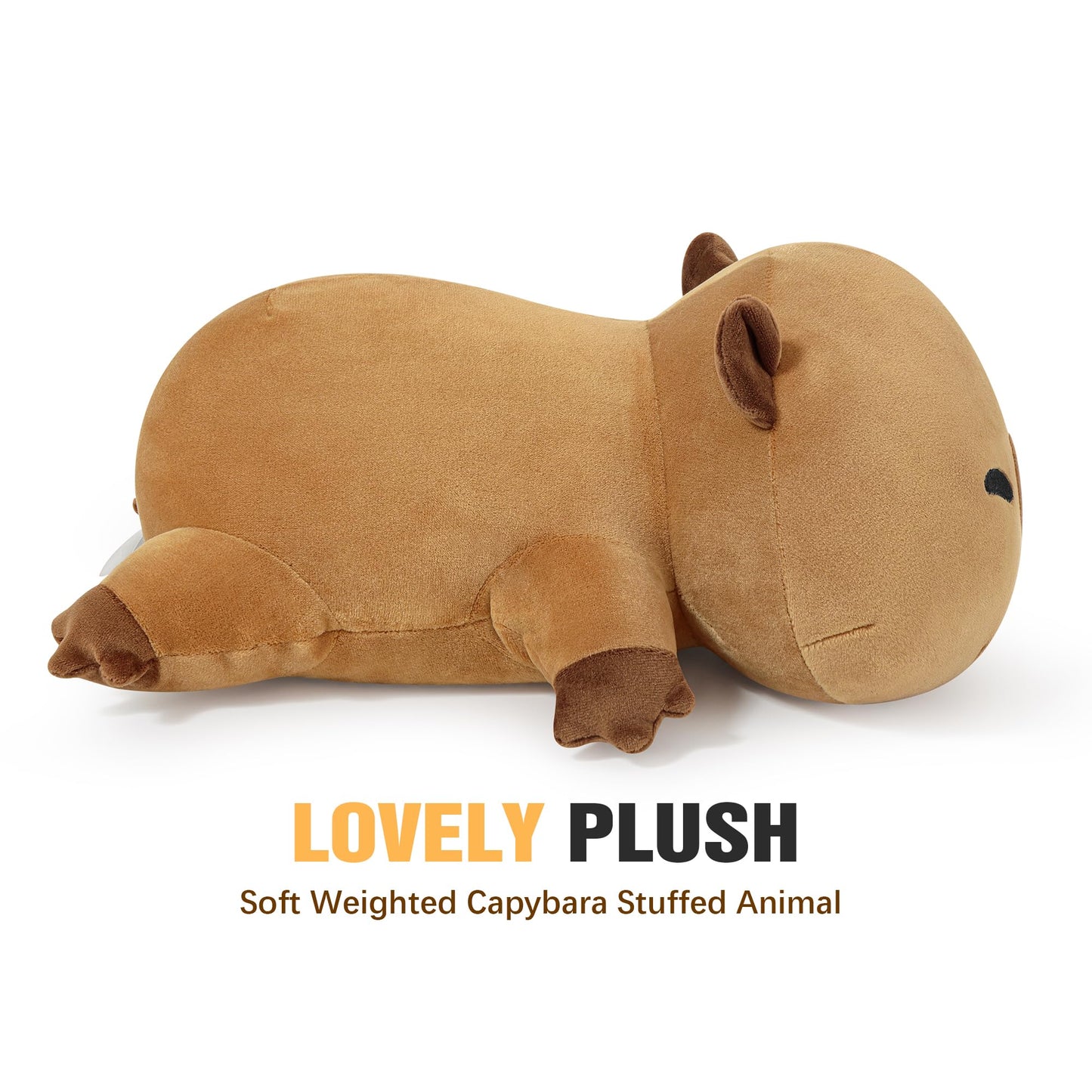 Onsoyours 13.8-Inch Weighted Capybara Plush – 1.8 lb Soft Stuffed Animal