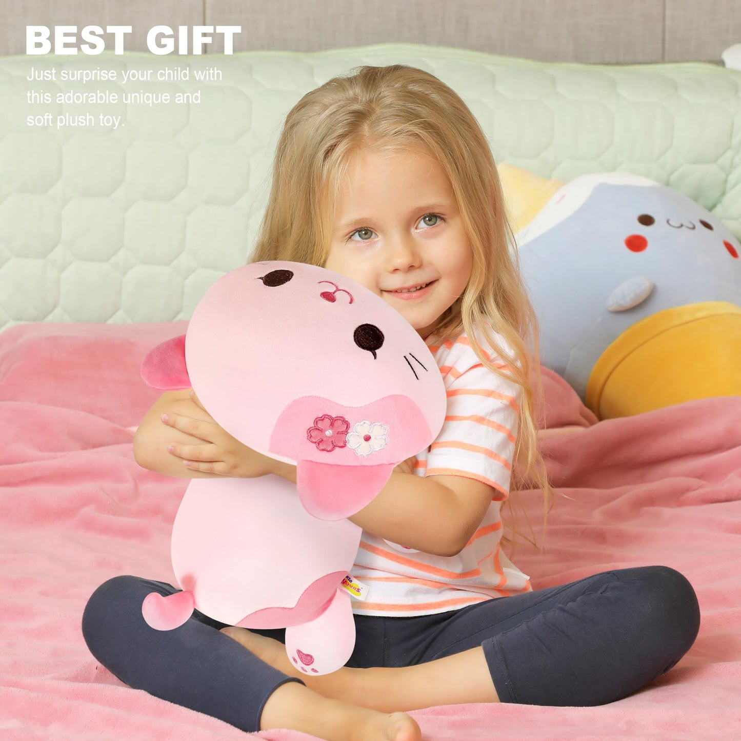 Onsoyours Sakura Cat Plush - 13-Inch Pink Kawaii Kitty Plush Toy & Hug Pillow