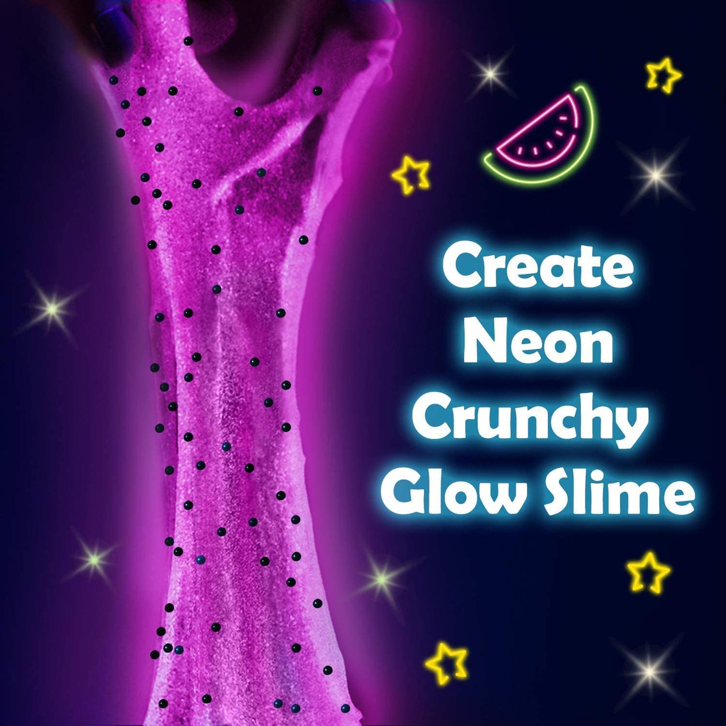 Original Stationery Glow in the Dark Slime Kit – Neon Crunchy Slime & Floam Jelly Cubes, 39-Piece Gift Set for Ages 10-12