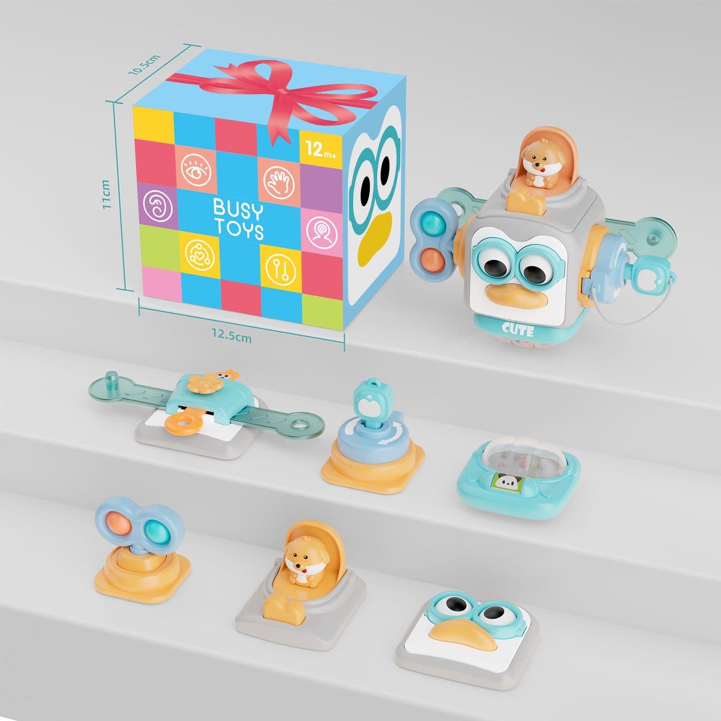 OSIMILY Montessori Busy Cube: Sensory & Fine Motor Toys for 1-Year-Olds