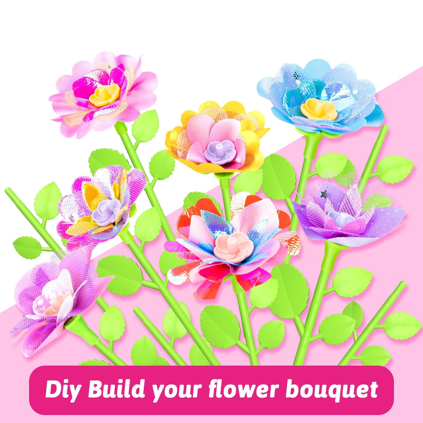 Osllate Upgraded Flower Bouquet Accessories Set – DIY 36-Flower Kit