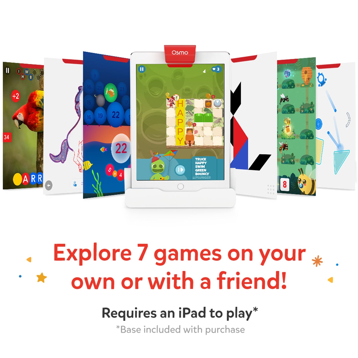 Osmo Genius Starter Kit for iPad | 7 Educational Games for Spelling, Math & More | Ages 6–10