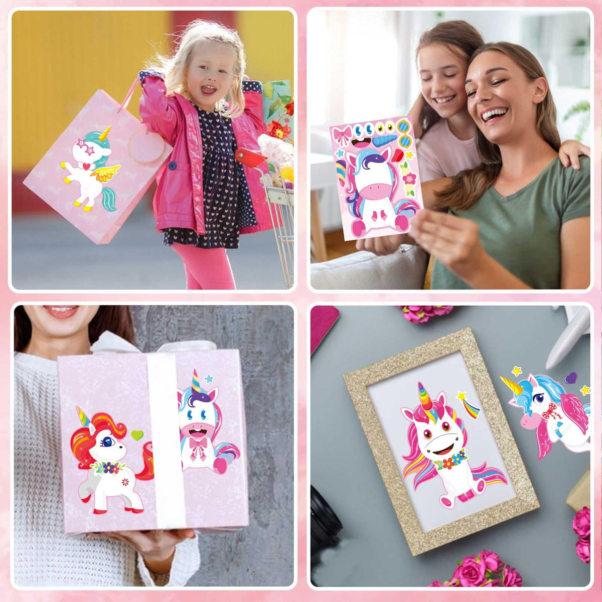 OTAITY 24 Sheets Unicorn Stickers for Kids – Face & Party Favors