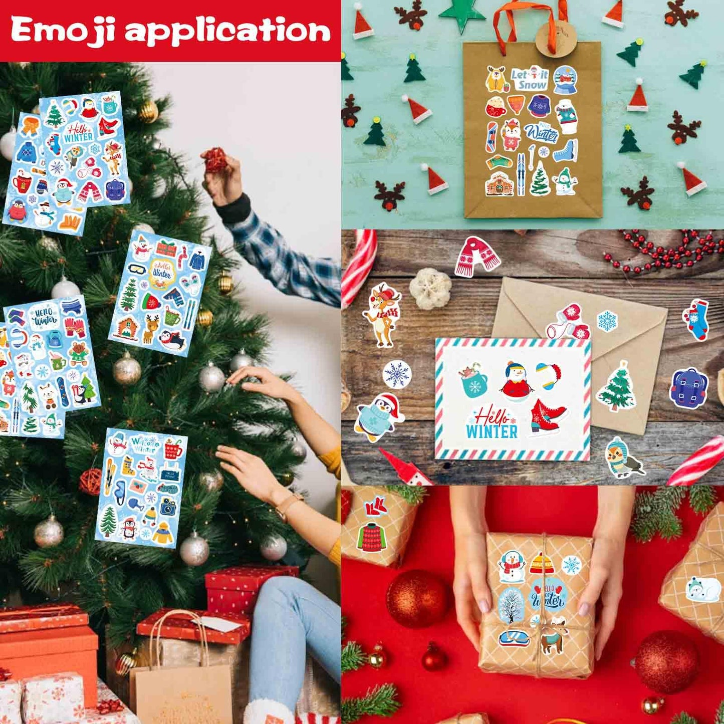 OTAITY 564 PCS Winter Stickers for Kids – Snowman, Penguin & Snowflake Holiday Sticker Set for Envelopes, Cards, Classroom Decor