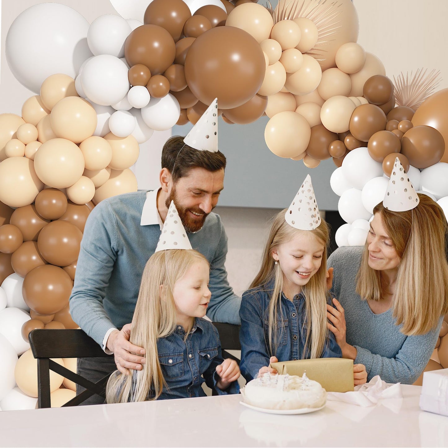 Ouddy Party 149Pcs Boho Brown Balloon Arch Kit – Neutral Balloons for Weddings, Birthdays, and Bear-Themed Parties