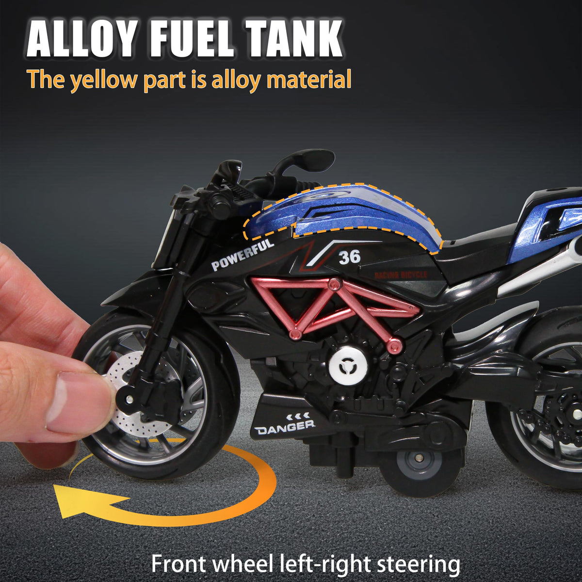 OUFOTAT 4-Pack Pull-Back Motorcycles with Lights & Sounds – Durable Toy Bikes for Ages 3+