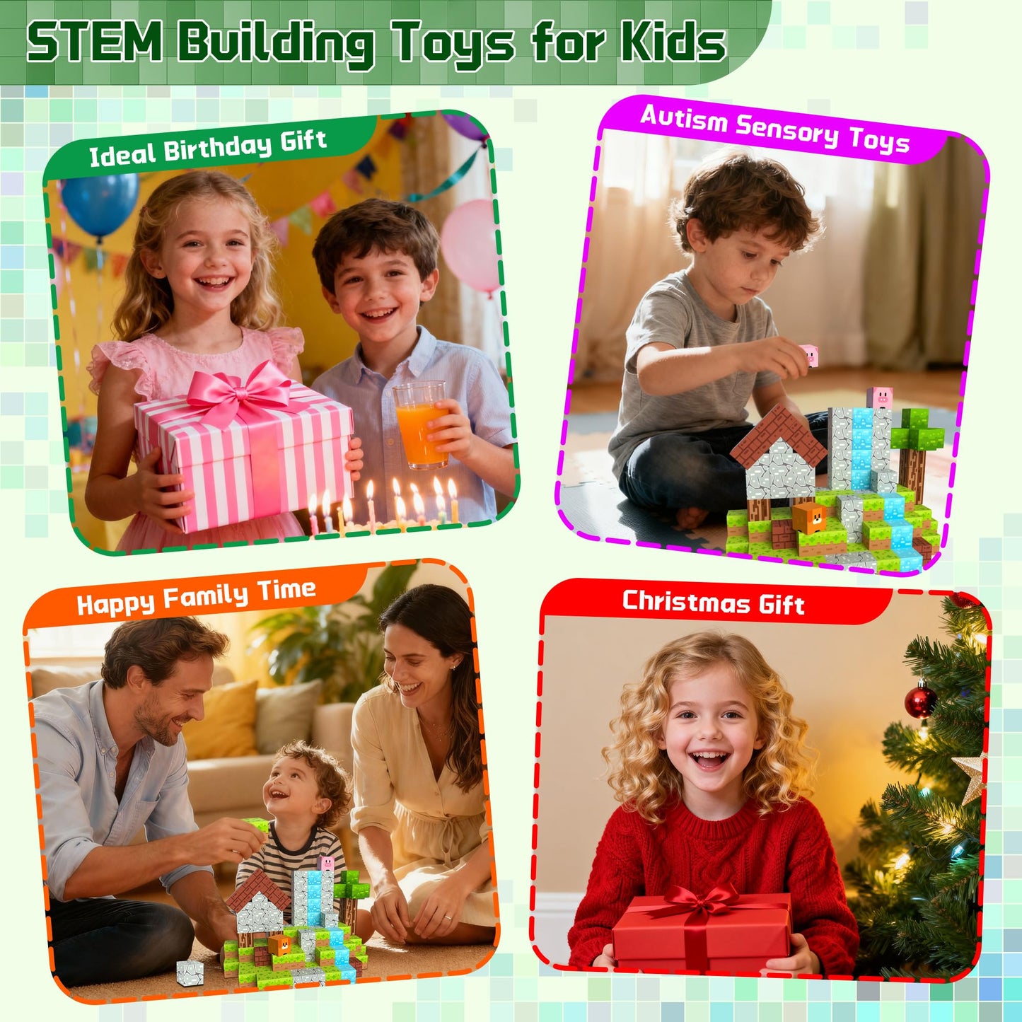 OUGUI Mini Magnetic Blocks Travel Toys – 35-Piece STEM Building Set with Iron Box | Ages 4-8