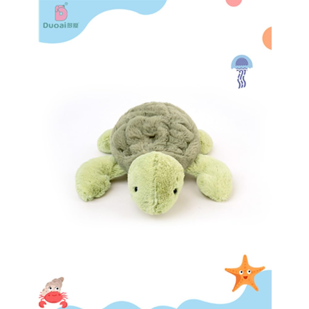 OUKEYI 12-Inch Weighted Plush Turtle - Soft Sea Turtle Stuffed Animal & Hug Pillow