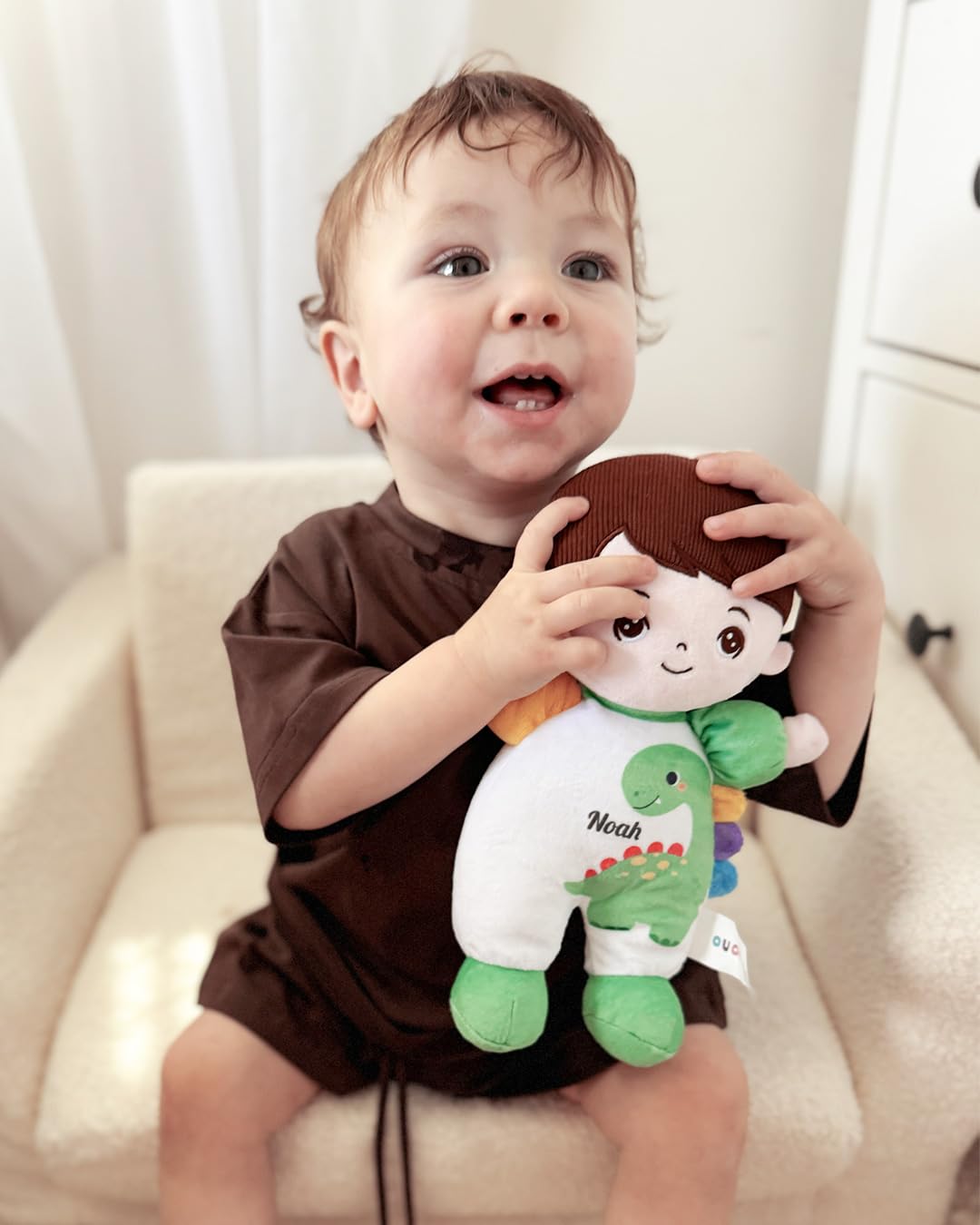 OUOZZZ 10-Inch Soft Baby Boy Doll Set | Plush Pretend Play Toy for 2-Year-Olds