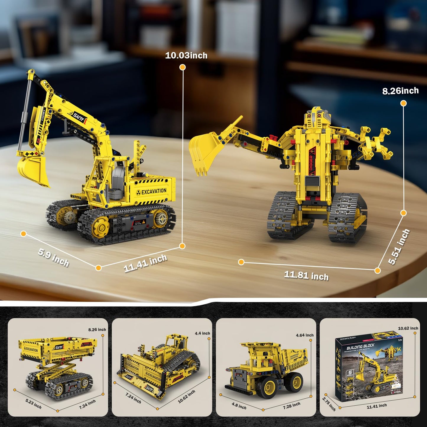 OUTOGO 5 in 1 STEM RC Robot Building Kit – 555 PCS, App & Remote Control
