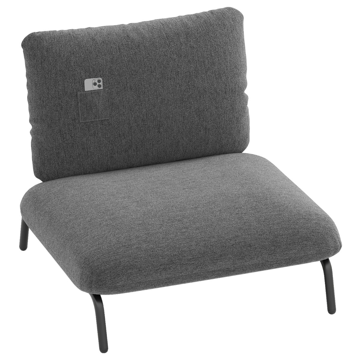 Oversized Accent Chair with Extra Wide Seat and Storage Pocket-Beige