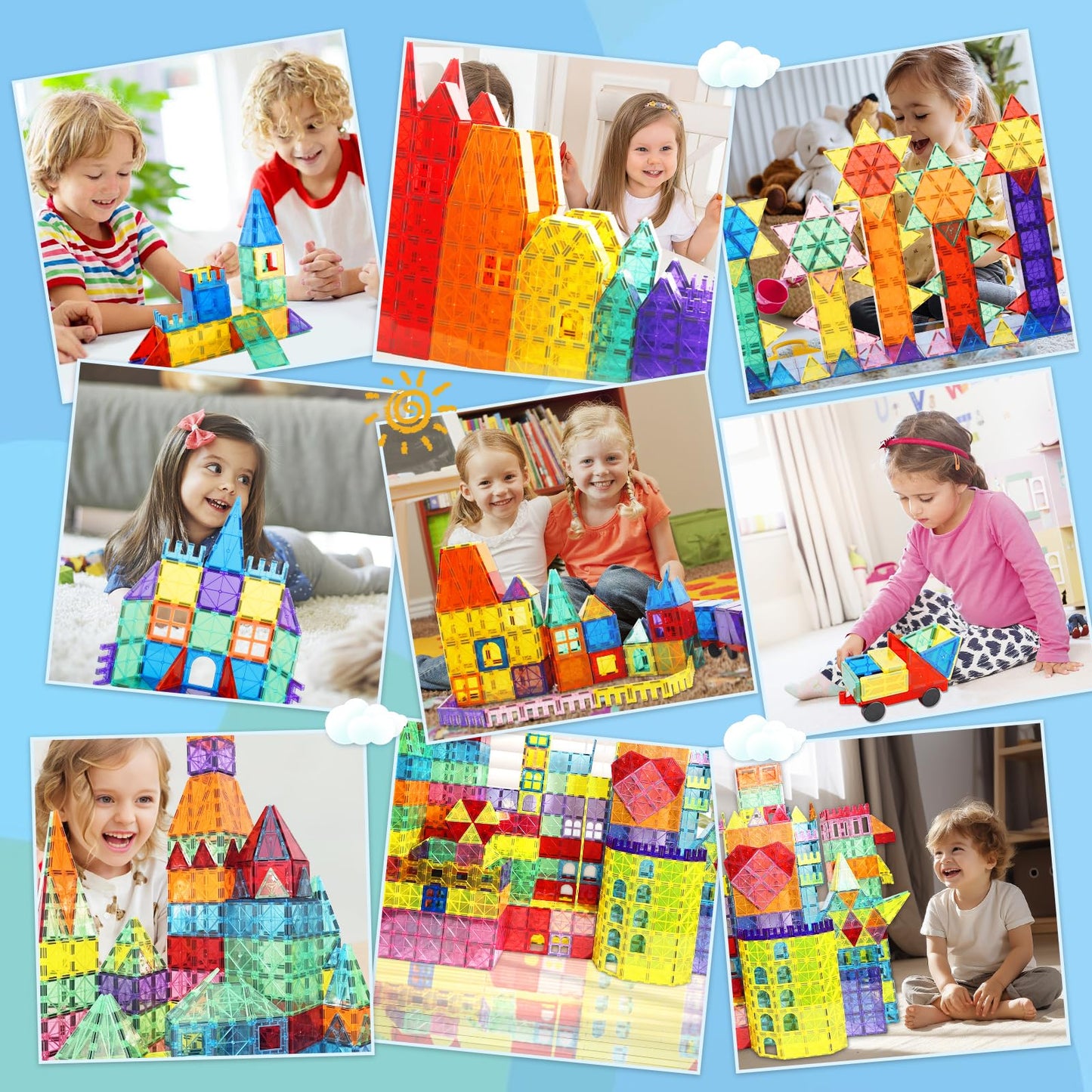 Paaxido Magnetic Tiles – 100-Piece STEM Building Blocks for Kids 3-8