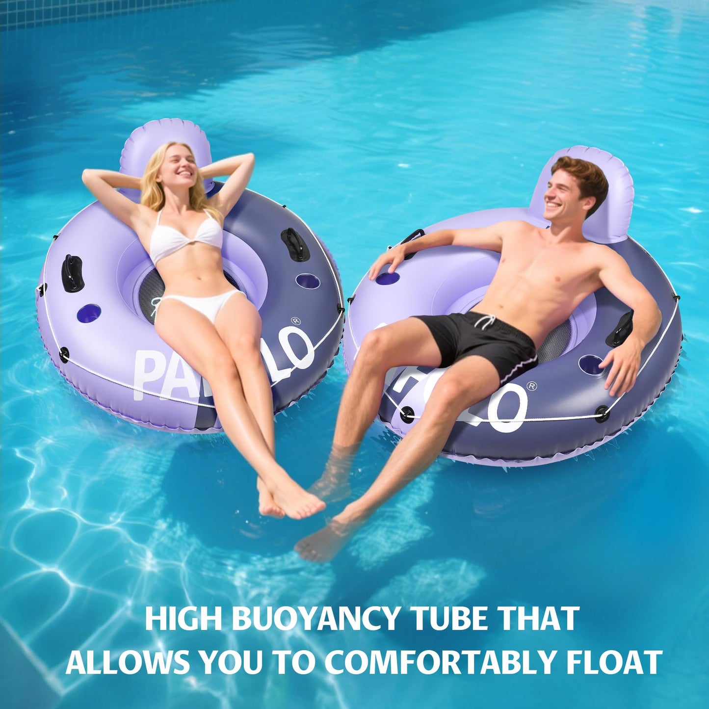 Pafolo River Tubes – 53” Heavy-Duty Inflatable Float for Calm Waters